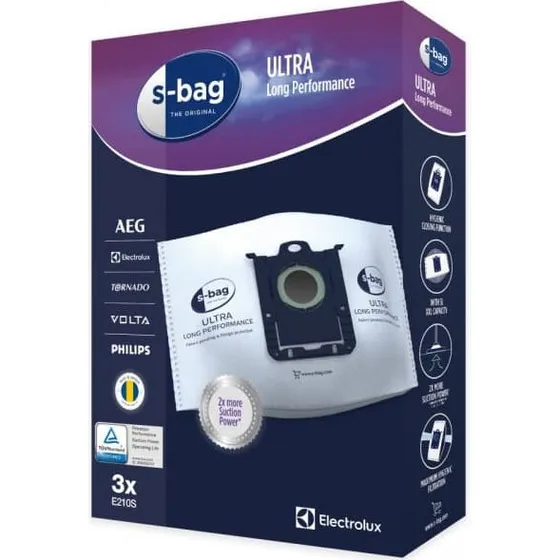Electrolux E210S S-Bag Ultra Long Performance, 3 stk.