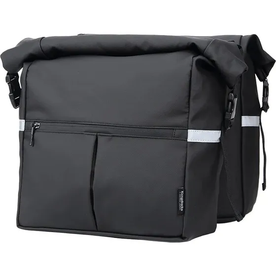 Kungsbacka Gorm Dobbelt Cykeltaske 2x14L Sort