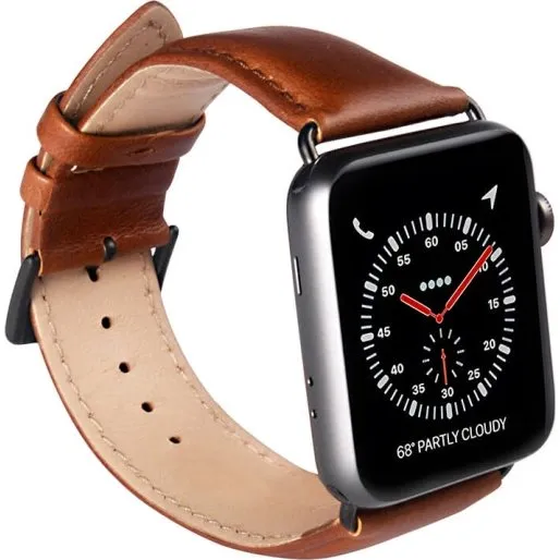 Buffalo Brun Læderarmbånd Apple Watch 42/44/45mm