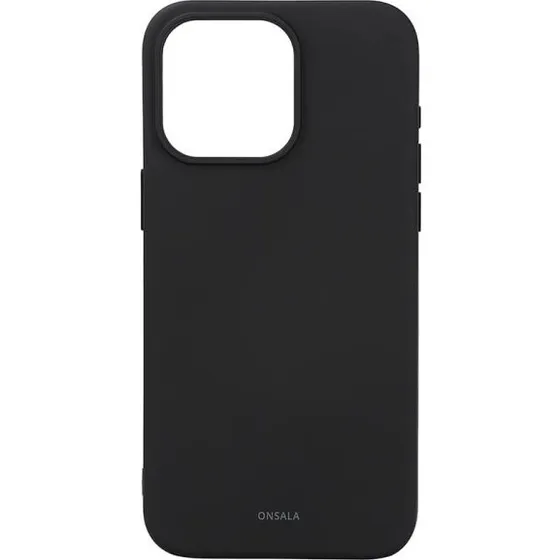Onsala MagSeries Silikonefølelse Cover Sort for iPhone 15 Pro Max