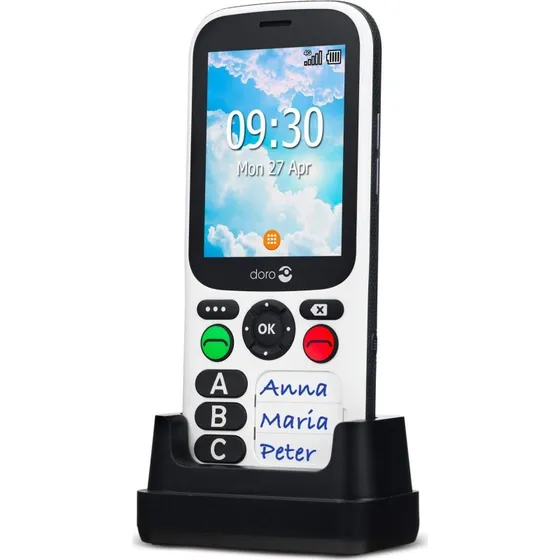 Doro 780X 4G Mobiltelefon Sort/Hvid med Tastatur