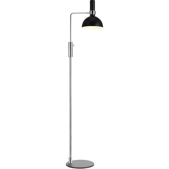 Markslöjd Larry Gulvlampe Sort/Børstet Messing