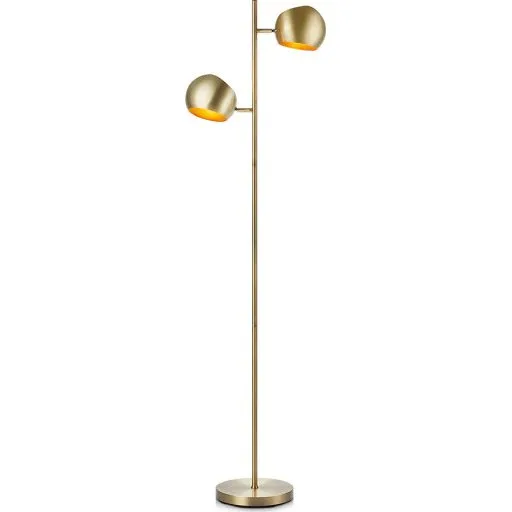 Markslöjd Edgar gulvlampe i antik messing