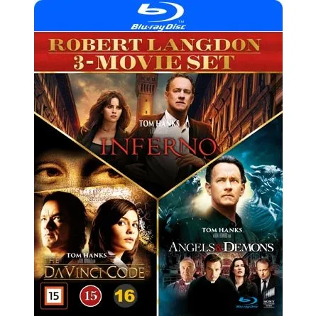 Da Vinci Mysteriet + Engle & Dæmoner + Inferno – 3 Blu-ray