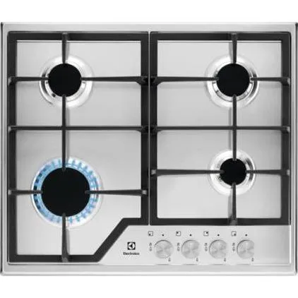 Electrolux EGS6426SX 60 cm Gaskomfur, Rustfrit Stål, 4 Zoner