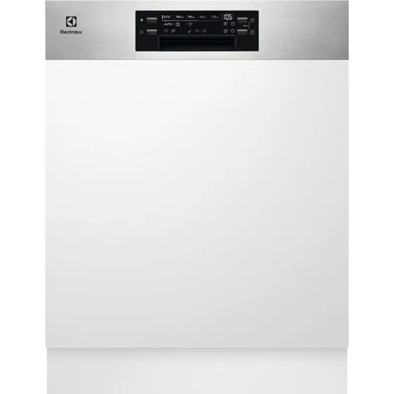 Electrolux EES47300IX Semi-integreret Opvaskemaskine 60 cm, 13 Kuverter, Sølv