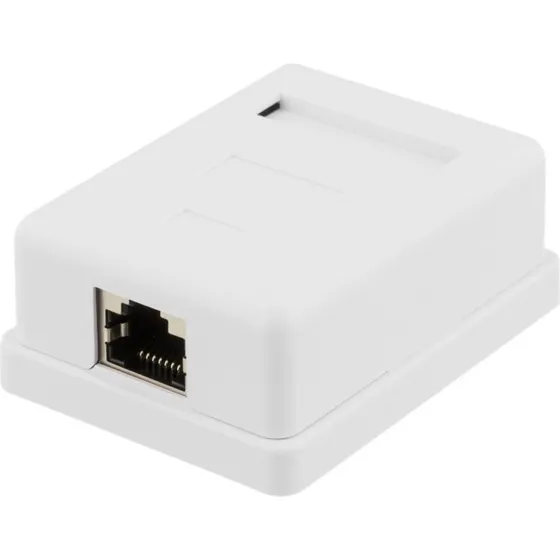 Deltaco Shielded Network Socket Cat6 FTP 1xRJ45 Hvid