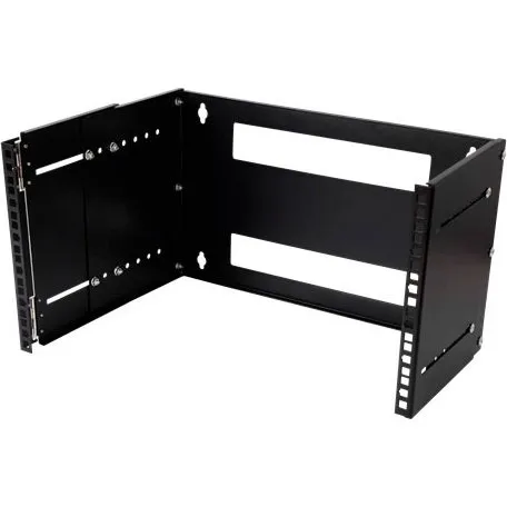 Deltaco 19" 6U Vægmonteret Rack Cabinet med Justerbar Dybde