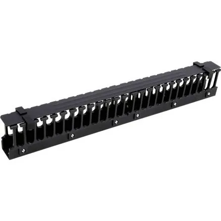 Deltaco Kabelmanagement 1U Sort til 19" Rackskab