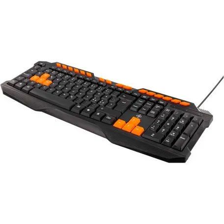 Deltaco Gaming Tastatur, Nordisk, Sort/Orange, USB, Anti-Ghosting
