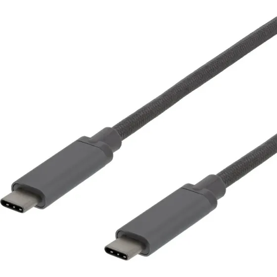 Deltaco USB-C til USB-C 1m 60W 10 Gbps Grå