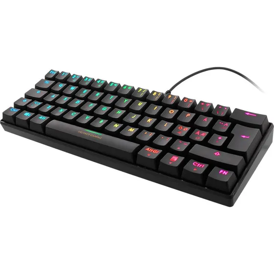Deltaco Gaming Mini Tastatur (RGB, Rød Switch, Sort)