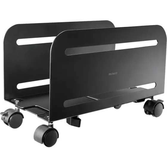 DELTACO Universal Mobile CPU Stand, sort, 10 kg