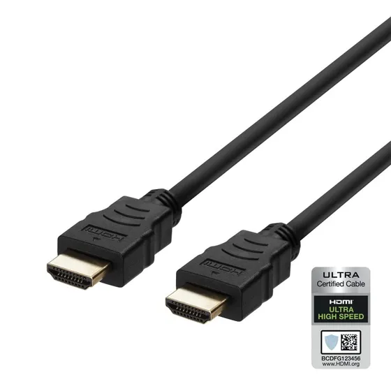 ULTRA HDMI-kabel 3m, 48Gbps, sort