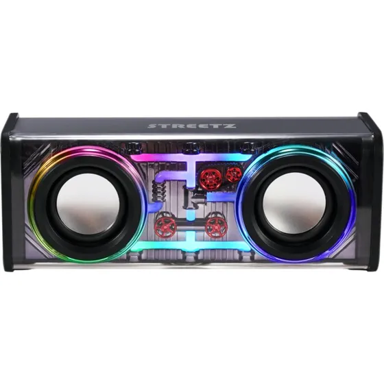 Streetz S310 Bluetooth Højttaler, Transparent, 10W med LED