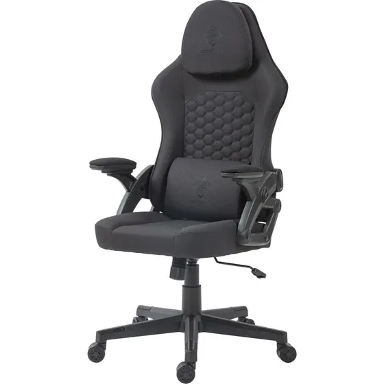 Deltaco DC130 Gamingstol Sort i Blødt Linnedstof