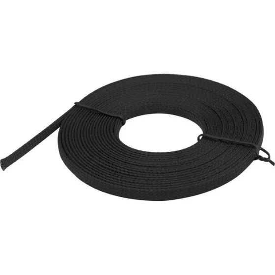 Deltaco Kabelrør Nylon 6 mm, 5 m, Sort