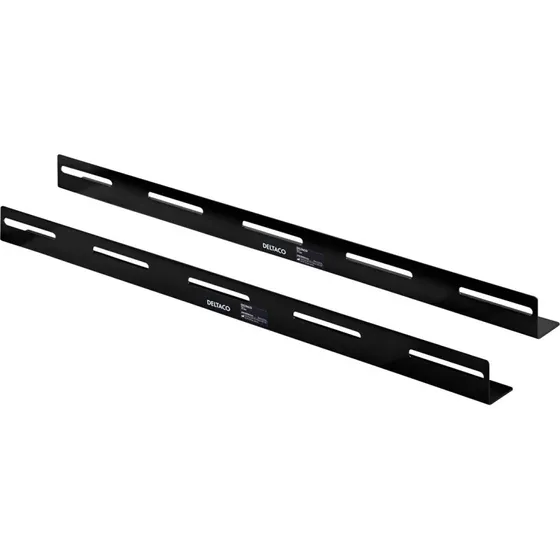 Deltaco L-Støtteskinner 19" Rack 600x800mm 2pk (15kg)