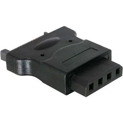 Deltaco 15-pin SATA han til 4-pin Molex hun