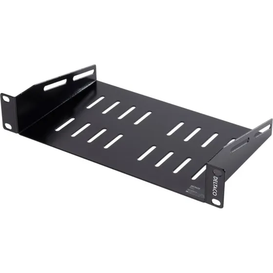 Deltaco 10" Fast Hylde 1U Sort