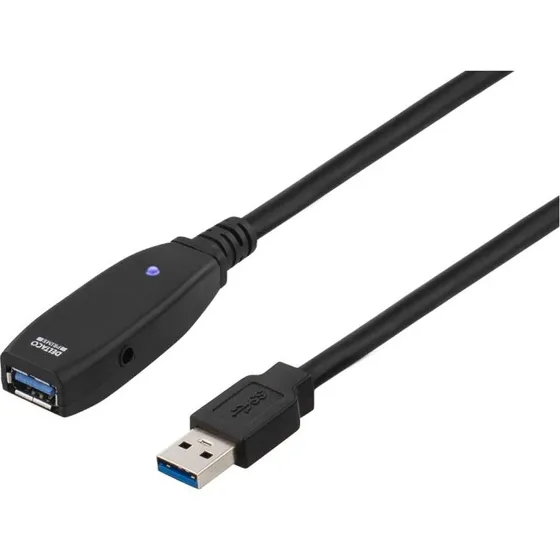 DELTACO USB 3.0 Aktiv Forlængerkabel 2m Type A-A