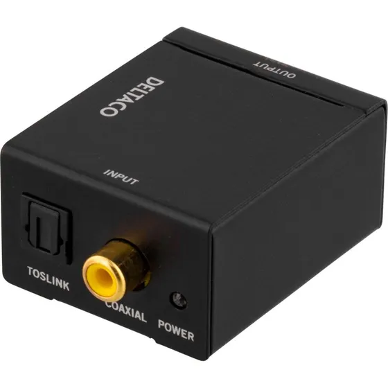 Deltaco S/PDIF/Toslink til 2xRCA Digital Lydkonverter
