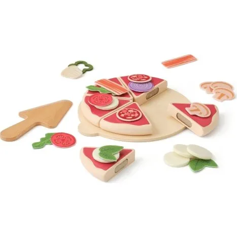 Kids Concept Pizza-kit KID'S HUB i træ med velcro