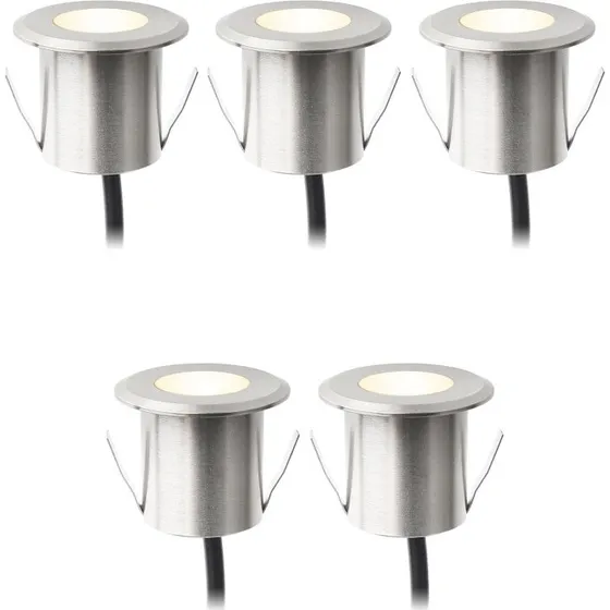 LightsOn Dexter Decklight 5-pak Sølv
