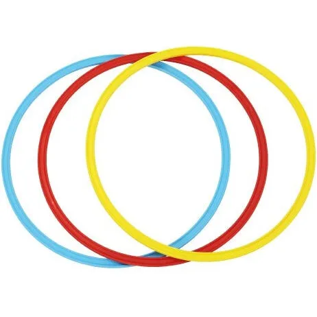 Gonge Hula Hop-ring 50 cm, 3 stk (rød/blå/gul)