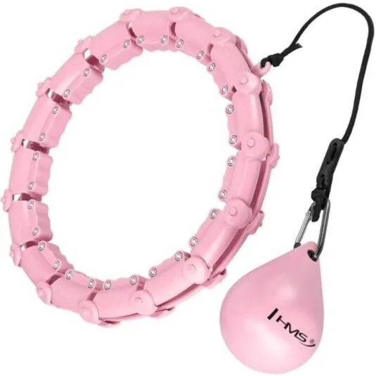 HMS HHW11 Justerbar Plus Size Vægtet Hula Hoop, Sort