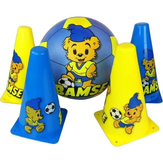 SportMe Bamse Fodboldsæt med 4 Kegler