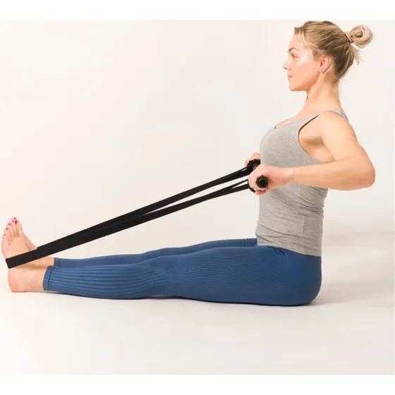 Swedish Posture MiniGym Elsatik Træningsrem med Håndtag, Sort