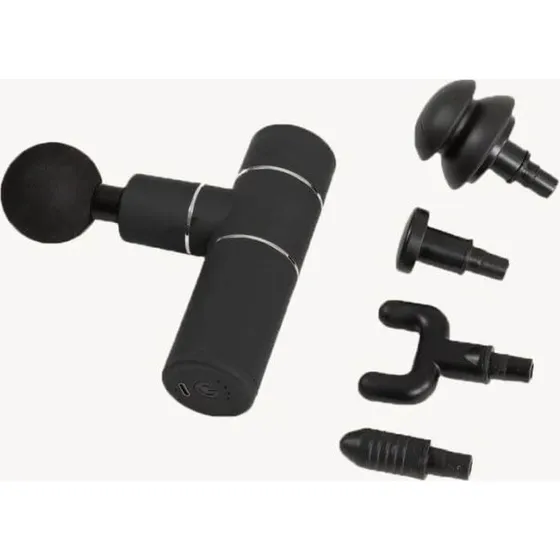 Swedish Posture Mini Massagepistol (4 hastigheder, 5 hoveder)