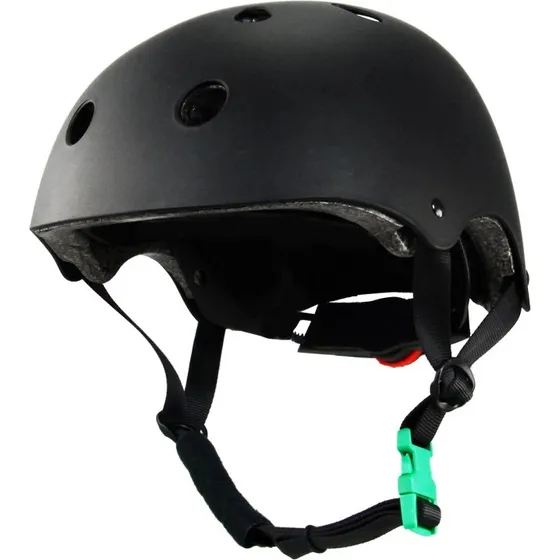 SportMe Skatehjelm S 46-53cm Grøn Spænd Sort