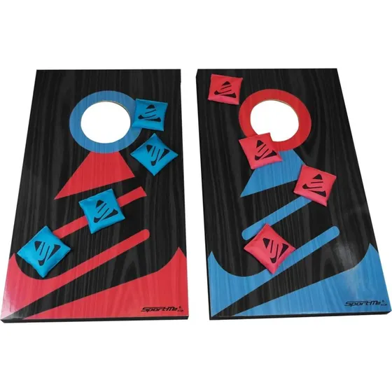 SportMe Cornhole Spil – 8 Poser, Foldbare Diske, Indendørs & Udendørs