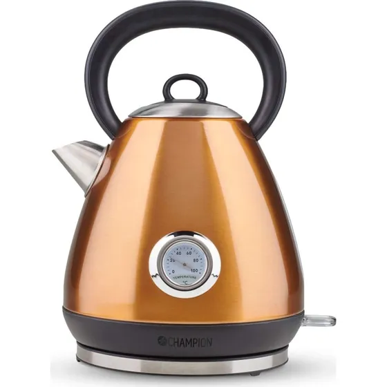 Champion Retro Elkedel 1,7L Kobber med Analog Temperaturvisning
