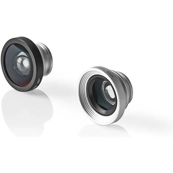 Nedis 3-i-1 kamera linsesæt til smartphone/tablet – sort/sølv