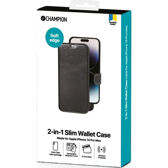Champion 2-i-1 Slim Wallet Case til iPhone 14 Pro Max