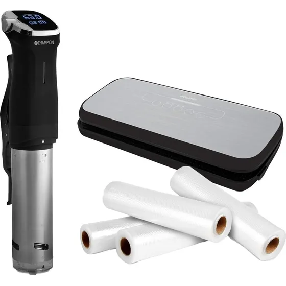 Champion Fresh Sous Vide-pakke med Vakuumforsegler og 4 Ruller