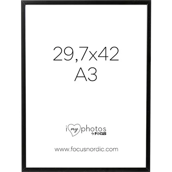 Focus Rock Billedramme, Sort, A3 (29,7x42 cm)