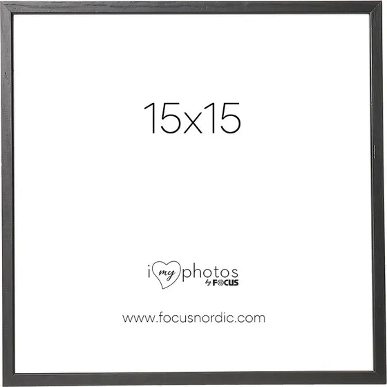 Focus Rock Billedramme, Sort, 15x15 cm