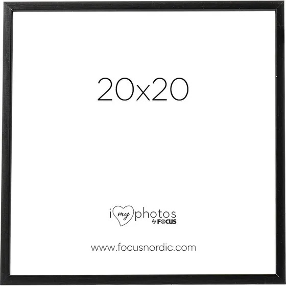 Focus Rock Billedramme, Sort, 20x20 cm