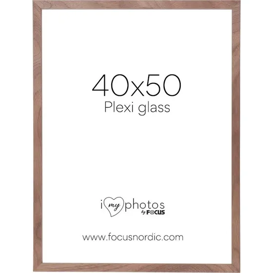 Focus Soul Valnødfinér Plexi Billedramme 40x50 cm
