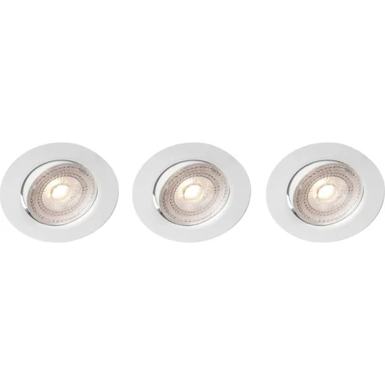 Llitt Sara 230V Dæmpbar Downlight 3000K 400lm IP44 3-pak Hvid