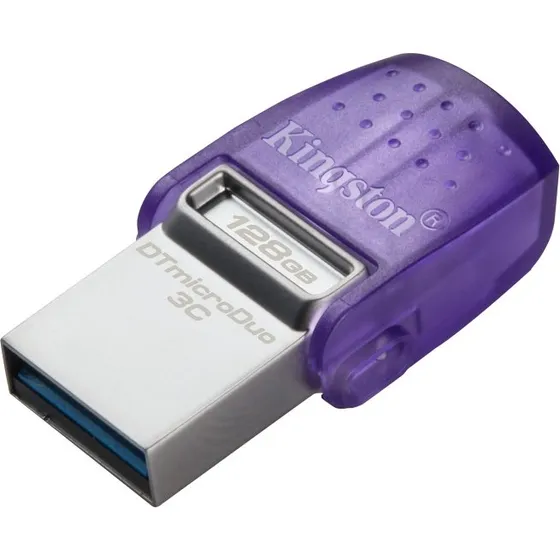 Kingston 128GB DataTraveler microDuo 3C, lilla/silver
