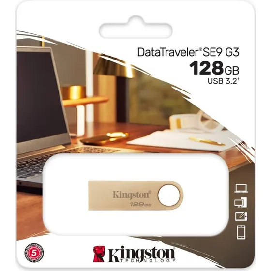 Kingston DataTraveler SE9 G3 128 GB Guld USB 3.2 Gen 1