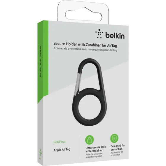 Belkin Secure Holder med karabinhage til AirTag, sort