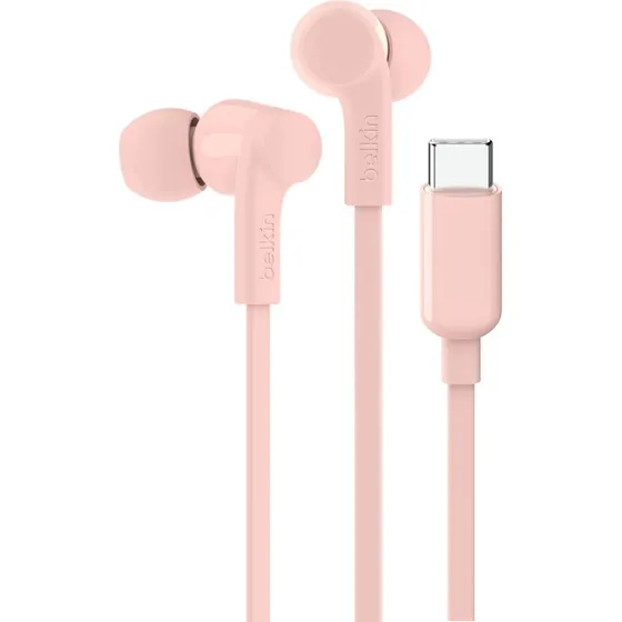 Belkin SoundForm USB-C øreproptelefoner, lyserød