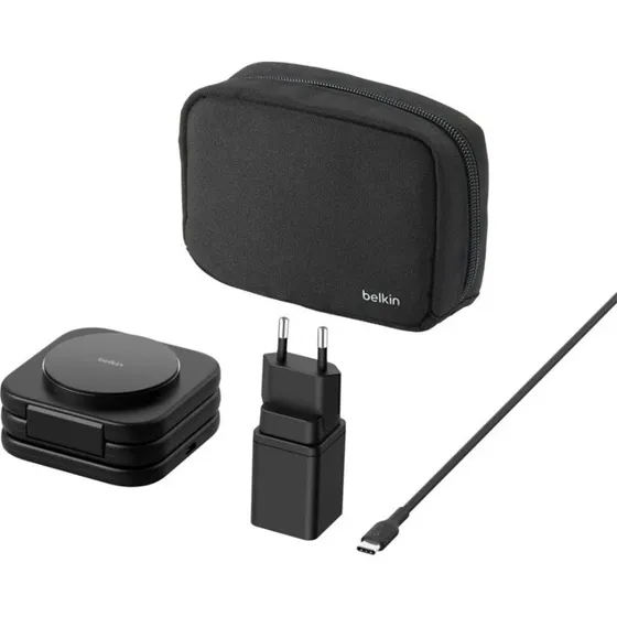 Belkin BoostCharge Pro 3-in-1 Qi2 Trådløs Oplader, 15W, Sort