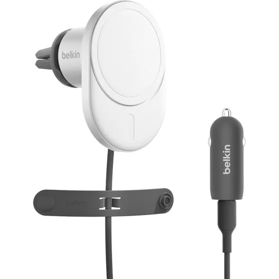 Belkin BoostCharge Pro Magnetisk Trådløs Biloplader, Qi2 15W, Grå